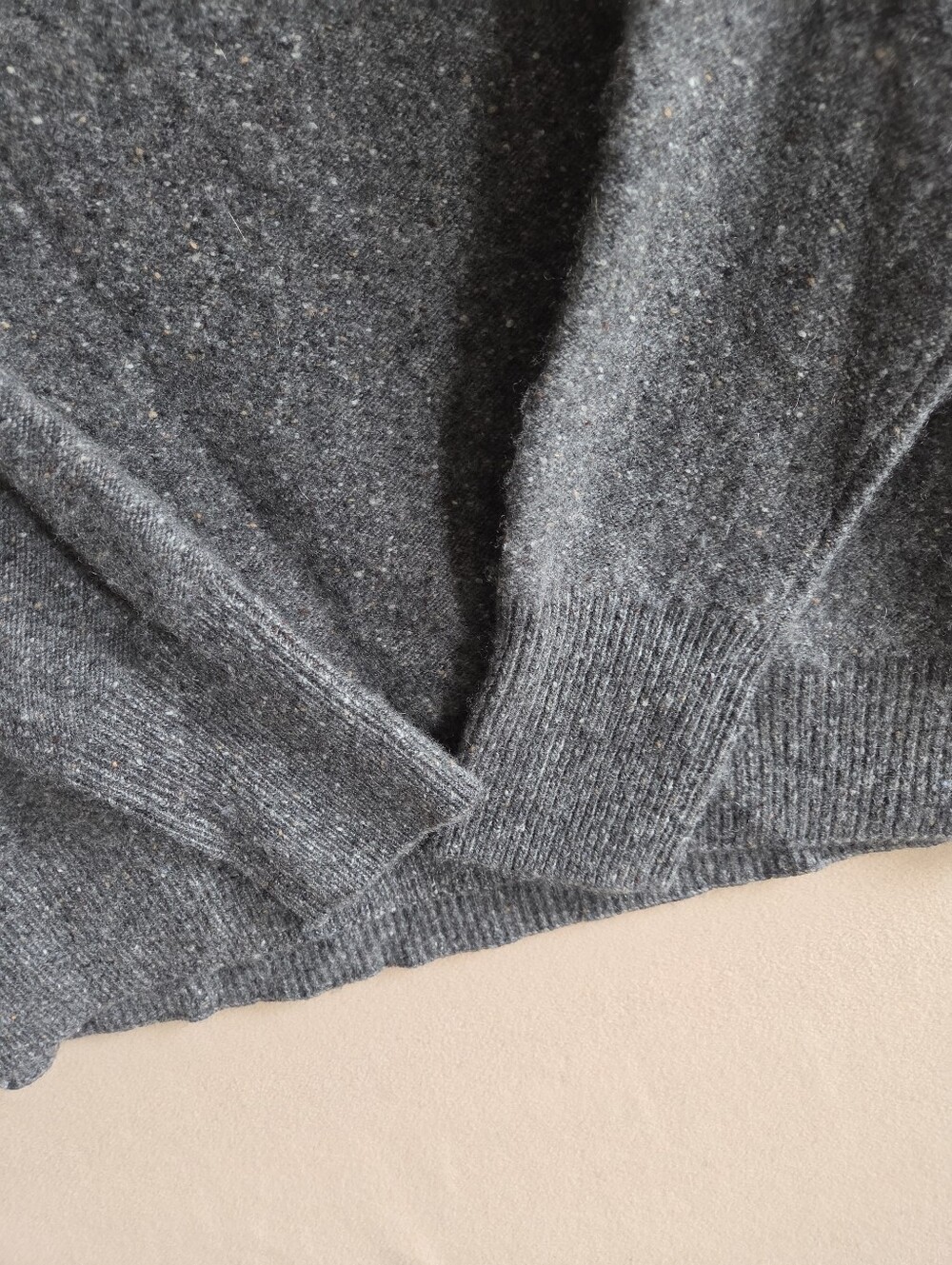 Vince Plush Cashmere Funnel-Neck Sweater Heather Graphite Size XS - Picture 6 of 9